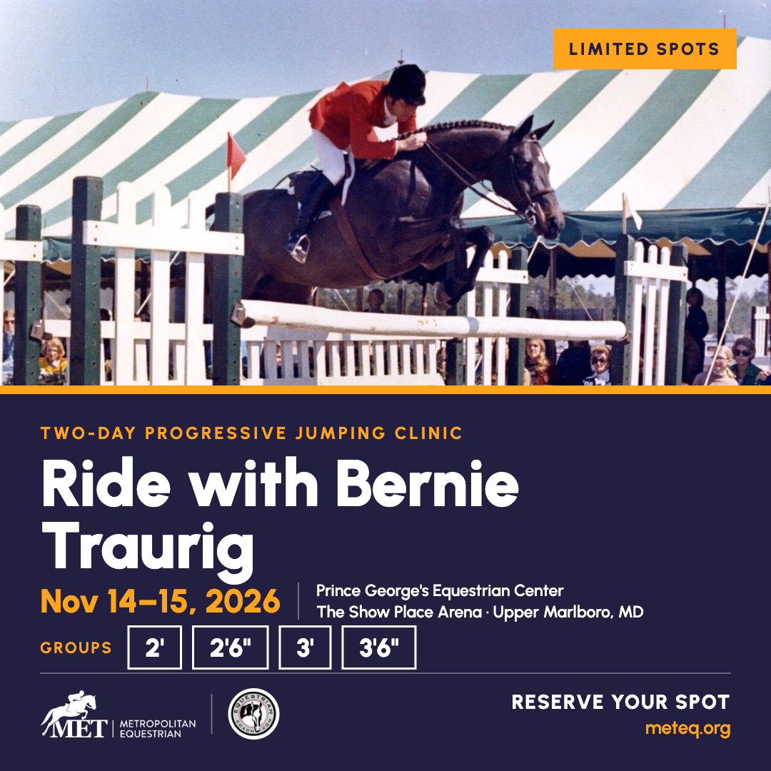 Mounted Clinic with Bernie Traurig, November 14 -15, 2026 @ Prince George's Equestrian Arena - logo